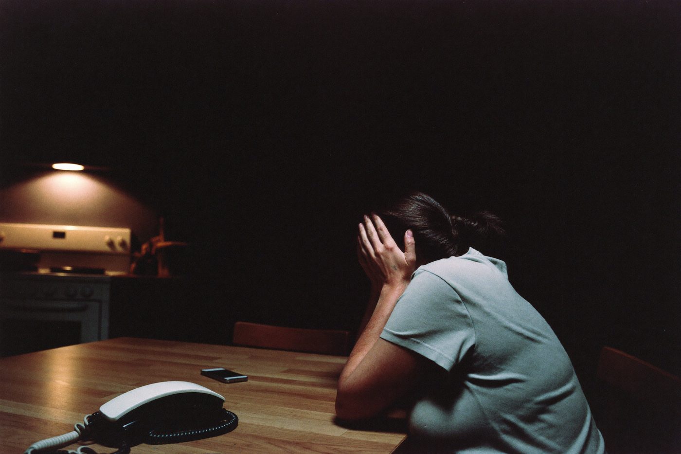 Dana alone in the kitchen at 2 a.m.